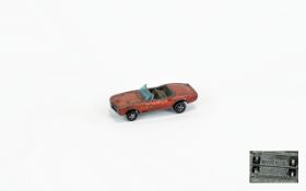 Rare Hot Wheels Mattel Cast Metal Model Custom Red Line Fire Bird 1968 car model.