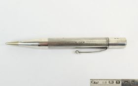 A Nice Quality Solid Silver Cased Propelling Pencil from the 1930's. Hallmark Birmingham 1936.