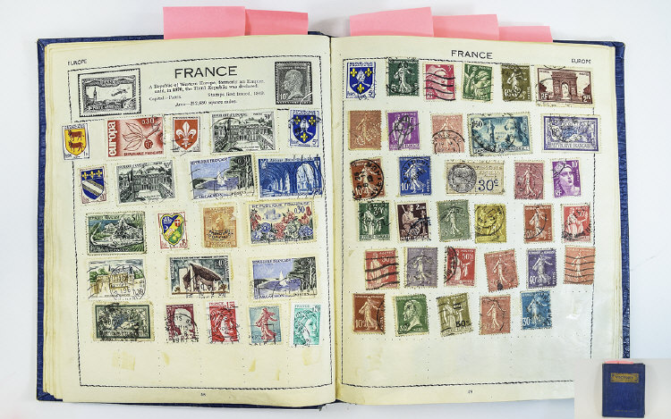 Blue Victory stamp album containing mix