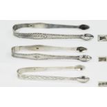 George III Silver Sugar Tongs/Nipps (3)