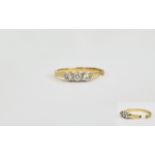 18ct Gold Set 3 Stone Diamond Ring, Diam
