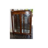 Display Cabinet Dark wood cabinet with m