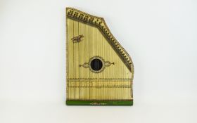Antique Piano Harp/Zither Late 19th Cen