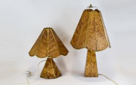 Table Lamps Two in total, fashioned fro