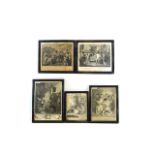 Collection Of 14 Framed Modern Pictures,