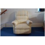 La-Z-Boy Cream Leather Arm Chair