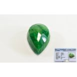 Natural - Green Faceted Pear Mixed Cut E