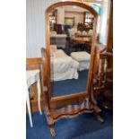 Large Victorian Mahogany Cheval Mirror O