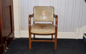 Football League Chair Blonde wood chair