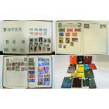 Box of sixteen assorted stamp albums con