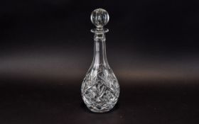 Cut Glass Decanter with star cut base an