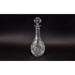 Cut Glass Decanter with star cut base an