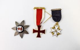 Collection Of Medals and Brooch Three in