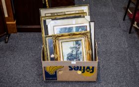 Framed Prints Box Containing A Quantity