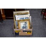 Framed Prints Box Containing A Quantity