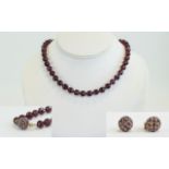 Antique Amethyst Set Necklace with Gold