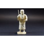 Chinese Ivory Figure of a Man about to h