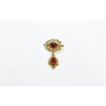 Attractive and Ornate 9ct Gold Brooch - Pendant,