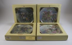 Collection of Four Heinrich First Edition Fairy Plates In Original Box