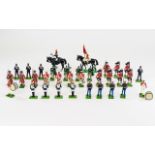 A Very Good Collection of Britain's Hand Painted Lead Soldiers and Figures ( 34 ) Figures In Total.