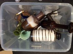 Good Box of Assorted Pottery, Including West German Pottery.