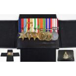 World War II Set of Six Military Medals Awarded to P/OX 114724 W. Allen MNE - RM.