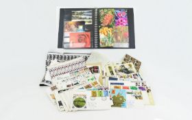 Collection of Assorted Stamps, FDC and Postcards including loose stamps, Airmail letters,