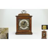 Early Victorian Bracket Clock, Roman Numerals with gilt decoration to face. 12 inches in height.