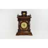 Musical Clock, Cylinder Movement In Base,