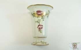 James Macintyre William Moorcroft Signed Trumpet Shaped Vase ' Rose Garland ' Design,