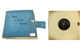 Antique Album For 10 Inch Records Containing 12 gramophone records 'The Yeoman Of The Guard'