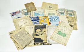 Theatre Programmes 'Vintage' approximately 25 1910-1940's