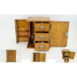 Edwardian Period Good Quality Smokers Oak Cabinet,