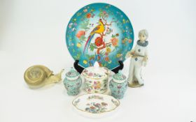 Collection Of Ceramic Items Seven in total to include Wedgwood 'Kutani Crane' pin tray,