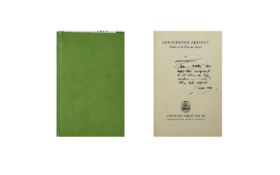 Cricket Interest Signed Book ' Concerning Cricket by John Arlott' Published by Longmans Green And