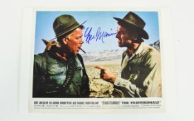 Lee Marvin Autograph on photograph 'The Professionals' 10"x8"