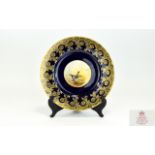 Royal Worcester Hand Painted Cabinet Plate,