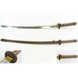 World War II - Period Military Japanese Samurai Non - Commissioned Officers Sword with Original