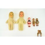 A Small Collection of Antique and Vintage Small and Miniature Dolls ( 5 ) In Total - Please See