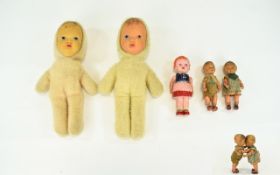 A Small Collection of Antique and Vintage Small and Miniature Dolls ( 5 ) In Total - Please See