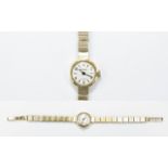 Sekonda Ladies 9ct Gold Cased Mechanical Wrist Watch with Integral Bracelet. Working Order.