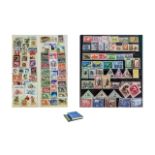 Two Large Stamp Stock Books with stamps from USA, GB, Holland, Belgium, France, Italy, Scandinavia.