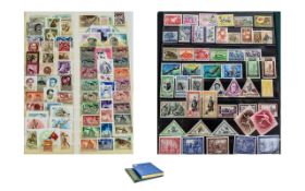 Two Large Stamp Stock Books with stamps from USA, GB, Holland, Belgium, France, Italy, Scandinavia.