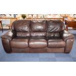 Three Seater Leather Sofa Italian leather sofa of generous proportions,