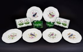 Collection Of Ceramics (10) items in total to include, 2 Portmeirion Botanical Garden trays,