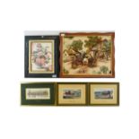 Collection Of Framed Cashs Woven Silk Pictures And Trapunto Works (5) items in total,