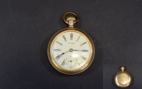Waltham. U.S.A Fine Quality Gold Plated Open Faced Pocket Watch. c.1890 - 1900.