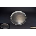 Hamilton & Co Silver Smiths Good Quality and Solid Sterling Silver Large Circular Tray with