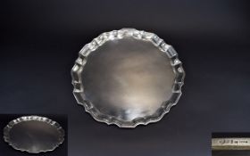 Hamilton & Co Silver Smiths Good Quality and Solid Sterling Silver Large Circular Tray with