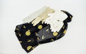 Collection Of Ladies Dress Gloves (5) Items in total to include two pairs of white kid leather,